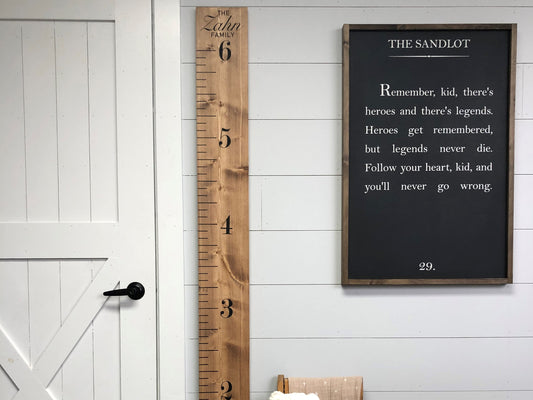 Growth Chart Ruler : Walnut Stain